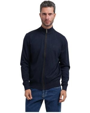 Bugatti Reißverschluss-Pullover - Blau