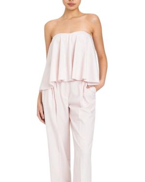 Twinset Overhemden ,Roze ,Wol Wool Blend Bustiertop - Wit