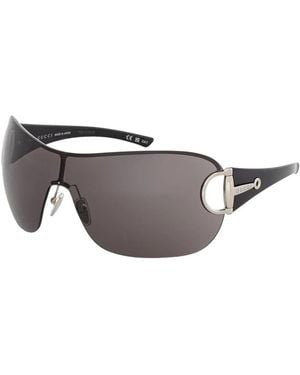 Gucci Accessoires ,Zwart ,Frameless Mask Zonnebril - Grijs