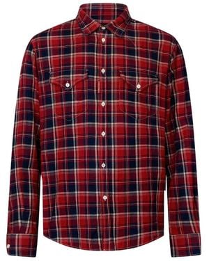DSquared² Klassisches Western-Hemd Mit Karomuster - Rot