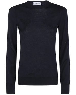 Mrz Truien & Vesten ,Zwart ,Round-Neck Truien - Blauw