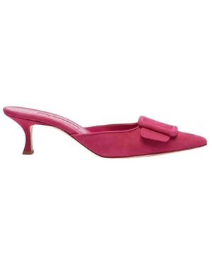 Manolo Blahnik Maysale Stiletto Muiltje - Roze