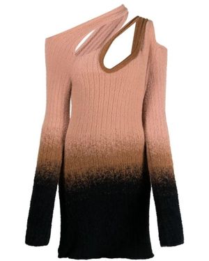OTTOLINGER Kleedjes ,Veelkleurig ,Crossover Mini Jurk Zwart/Wit/Roze - Meerkleurig