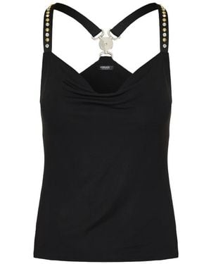 Versace Sleeveless Tops - Black