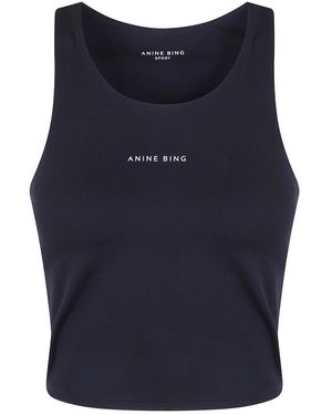 Anine Bing Tops ,Zwart ,Polyester Elina Bra - Blauw