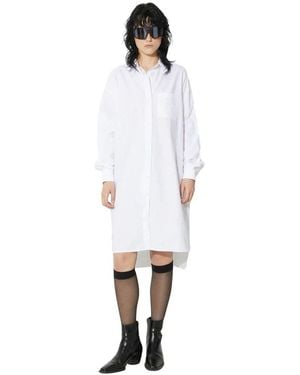 Fiorucci Angels Patch Midi Shirt Dress - Wit