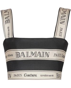 Balmain Sleeveless Tops - Black