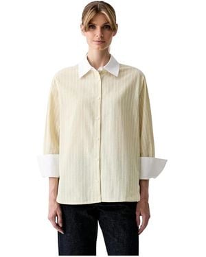 Barbour Avon Gestreiftes Relaxed Langarmhemd - Natur