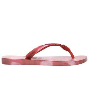 Isabel Marant Schoenen ,Rood ,Leer Maxi Puffed Studs Flip Flop - Roze