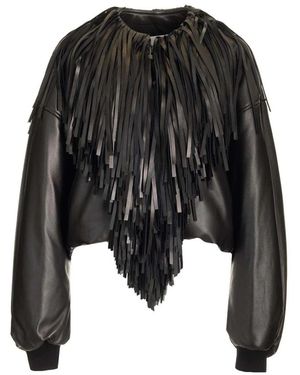 Alaïa Leather Jackets - Negro