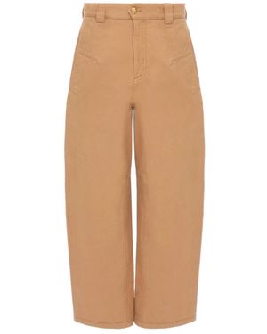 Chloé Cropped Trousers - Natural