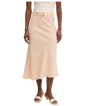 Pinko Midirok Met Oogjes En Ceintuur - Naturel