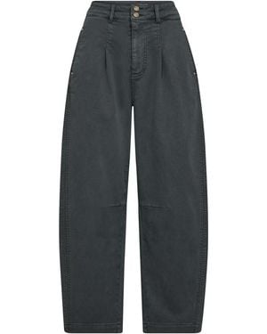 Mos Mosh Hoge Taille Urban Chic Broek - Grijs