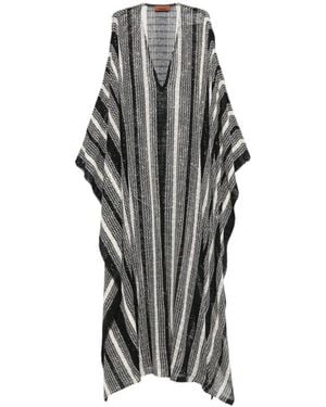 Missoni Badmode ,Veelkleurig ,Katoen Lange Mesh Caftan Cover-Up - Grijs