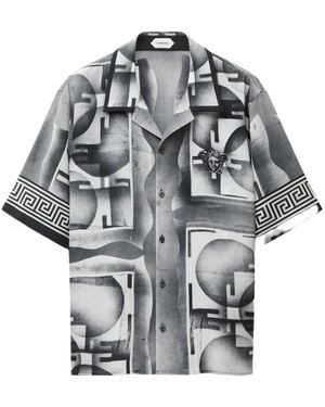 Versace Short Sleeve Shirts - Grey