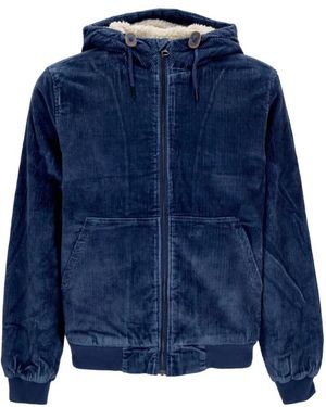Element Jassen ,Blauw ,Katoen Cordjack Met Sherpa-Voering