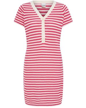Ichi Azalea Birch Stripe Jurk - Roze