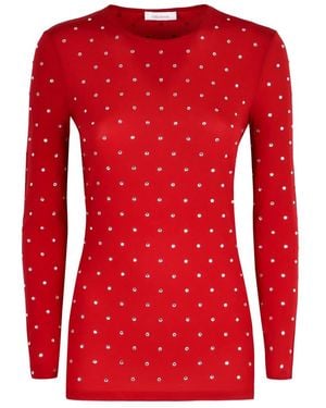 Rabanne Long Sleeve T-Shirts - Red