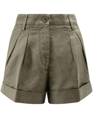 Aspesi Korte Broeken ,Groen ,Katoen Military Shorts