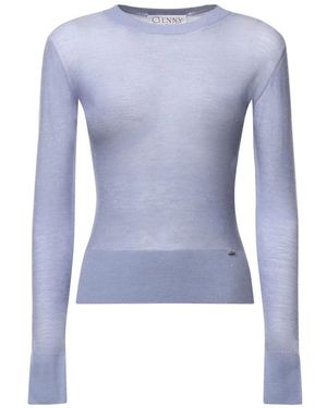 Genny Truien & Vesten ,Blauw ,Round-Neck Truien