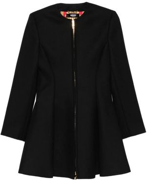 Versace Single-Breasted Coats - Negro