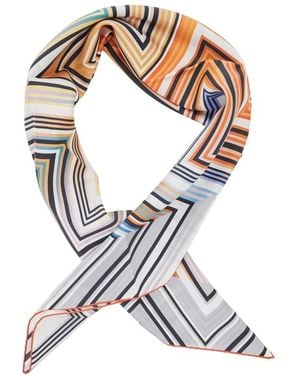 Missoni Zijden Sjaal Met Logo-Opdruk - Wit