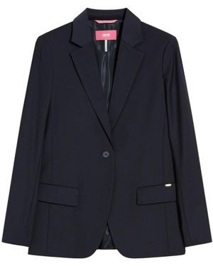 Cinque Jassen ,Blauw ,Wol Business Blazer Met Enkele Knoopsluiting