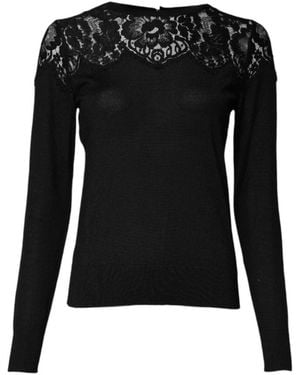 Dolce & Gabbana Long Sleeve T-Shirts - Black