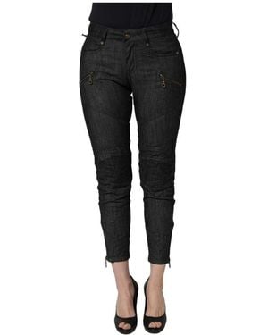 Plein Sud Cropped Jeans - Black