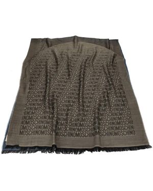 Moschino Accessoires ,Veelkleurig ,Wol Stola Van Wolmix - Grijs