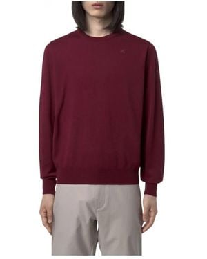 K-Way Round-Neck Knitwear - Red