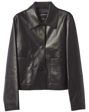 Karl Lagerfeld Leather Jackets - Zwart