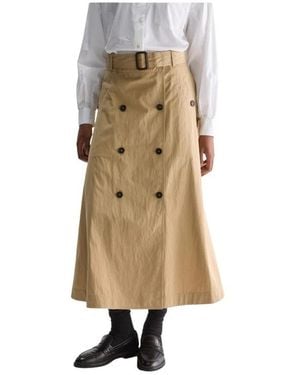Bellerose Rokken ,Katoen Hettie Midi Rok - Naturel