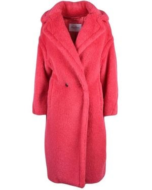 Max Mara Jassen ,Roze ,Wol Tedgirl Jas - Rood