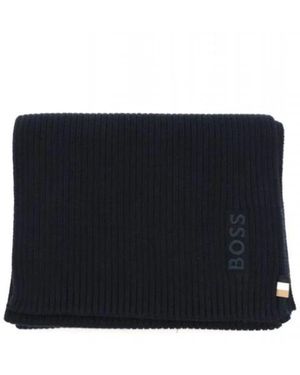 BOSS Accessoires ,Blauw ,Katoen Magico R Sjaal - Zwart