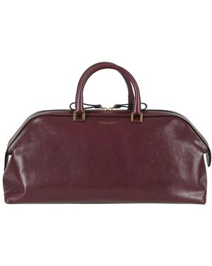 Alberta Ferretti Tassen ,Bruin ,Borsa Con Manici Capra - Paars