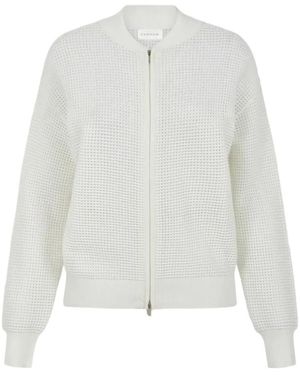 P.A.R.O.S.H. Hoodies & Sweatvesten ,Wit ,Zip-Throughs