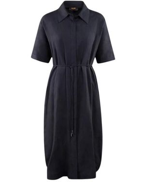 Moorer Leinenhemdkleid - Blau