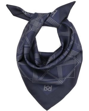 Kazar Zijden Sjaal - Blauw