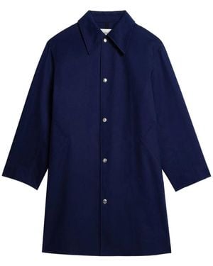 Ami Paris Single-Breasted Coats - Blue