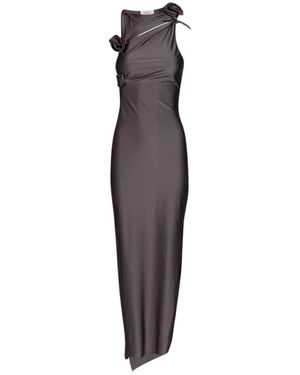 Coperni Kleedjes ,Grijs ,Satijn Flower Gown - Paars