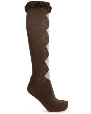 Ganni Argyle Sokken - Bruin