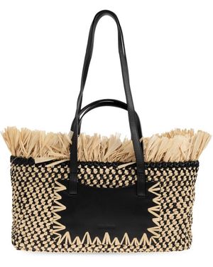 Ulla Johnson Tassen ,Leer Lali Shopper Bag - Zwart