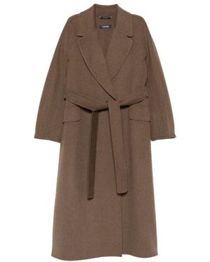 Max Mara Bruine Ceintuurjas Met Revers