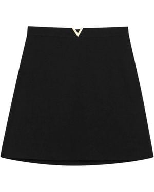 Valentino V Logo A-Line Rock - Schwarz