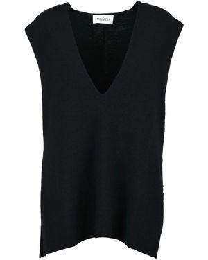MEIMEIJ V-Neck Knitwear - Nero