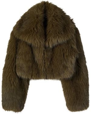 Patrizia Pepe Faux Fur & Shearling Jackets - Green