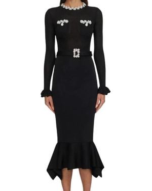 Self-Portrait Knitted Dresses - Negro
