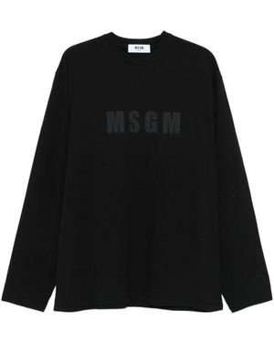 MSGM Long Sleeve Tops - Nero