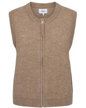 Numph Sleeveless Knitwear - Marrón